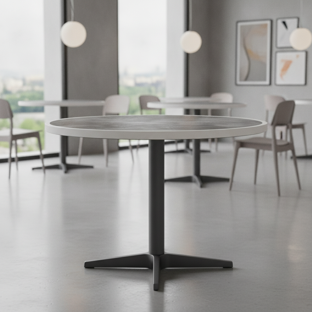 Aluminium & Glass Round Table Top 580mm for Dining Areas
