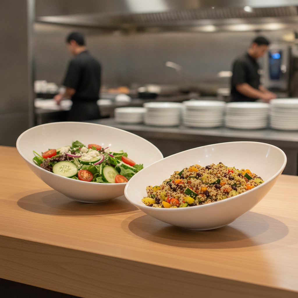 Melamine Tilted Buffet Bowls 3.5L for Catering & Hospitality (Pack of 2)