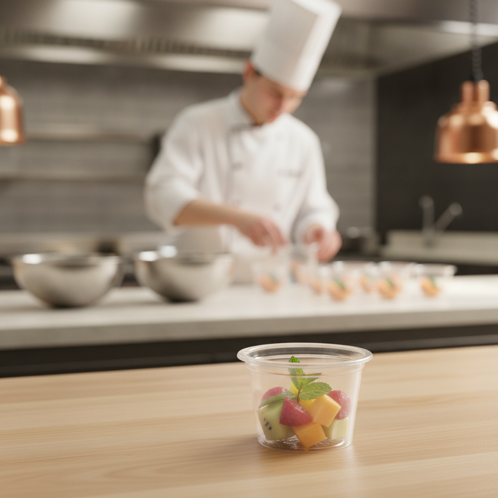 PLA Transparent Cold Portion Pots 28ml for Food Service (Pack of 5000)