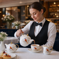 Bone China Tea for One Teapot 460ml with Hand-Painted Design for Tea Lovers (Pack of 6)