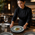 Walled Plates 210mm Black Vitrified Ceramic for Hospitality (Pack of 6)