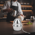 Stainless Steel Oval Tea Strainer 47.5mm for Hot Drinks Services