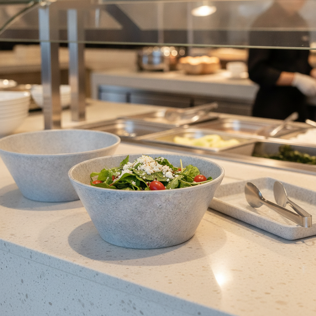 Melamine Round Bowl 160mm for Buffet Presentation