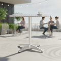 Square Stainless Steel Bistro Table 700mm for Indoor & Outdoor Use