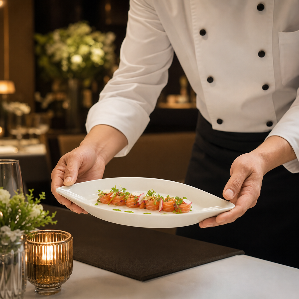 Dishes 210mm Porcelain for Serving Appetisers (Pack of 6)