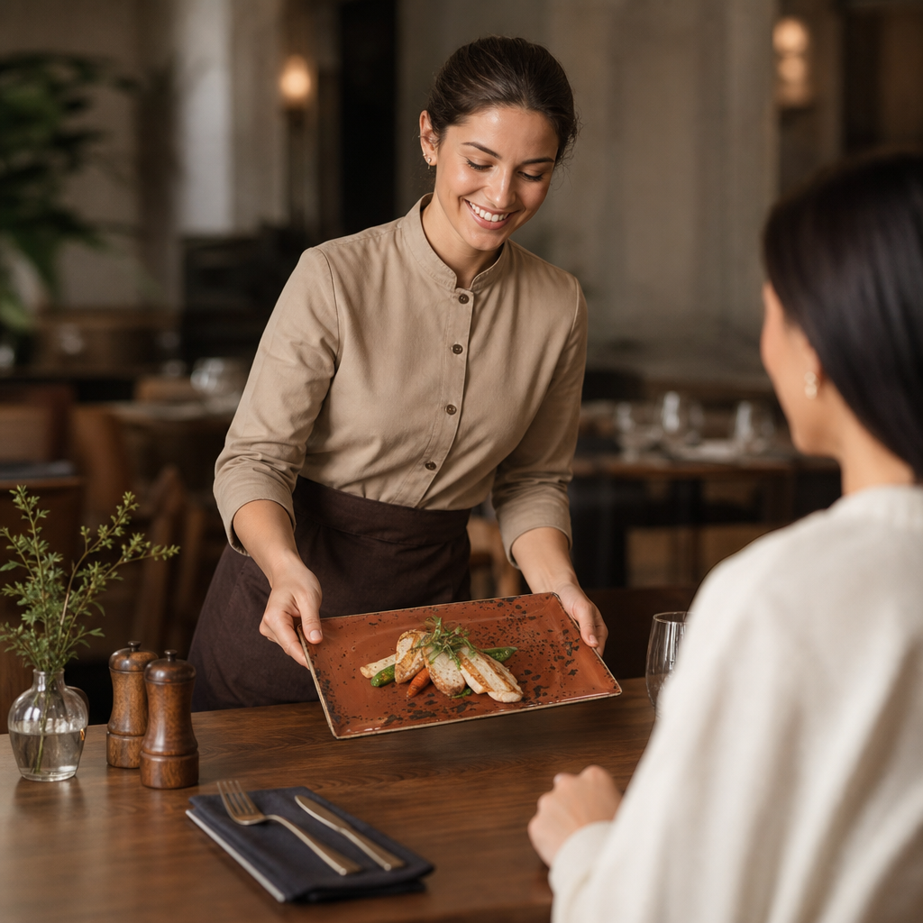 Rectangular Platters 270mm Terracotta for Casual Cafés & Restaurants (Pack of 6)