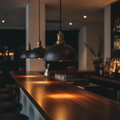 Iron Dome Pendant Light 200mm in Pewter for Stylish Venues
