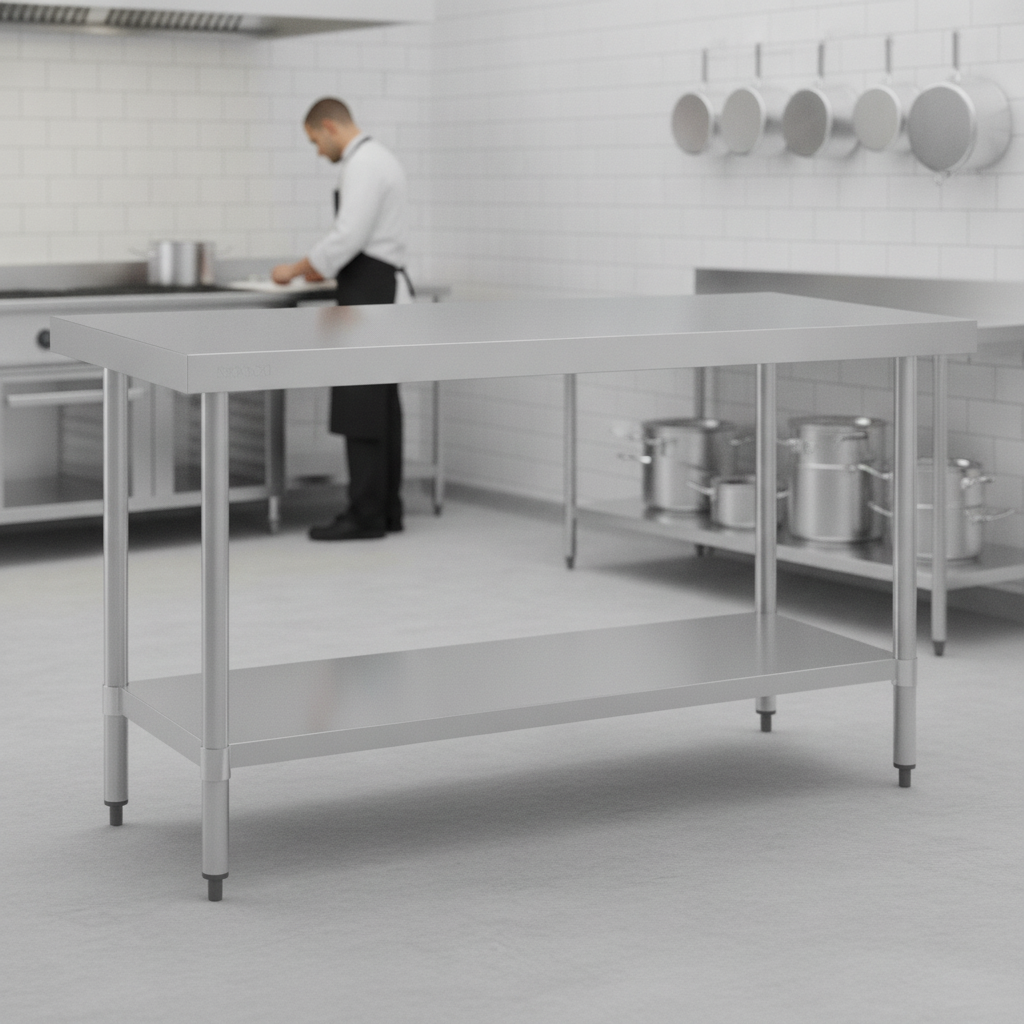 430 Stainless Steel Prep Table 1500mm for Food Preparation