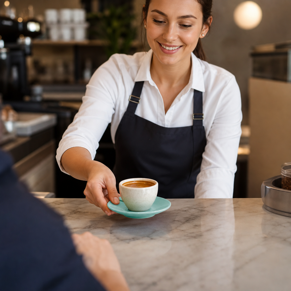 Espresso Saucers 117mm Aqua Stoneware for Cafés & Restaurants (Pack of 12)