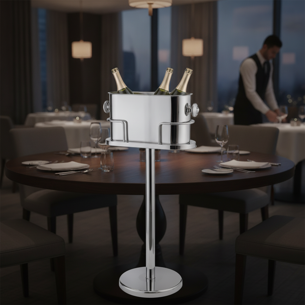Stainless Steel Double Wine and Champagne Bucket 790mm for Large Tables