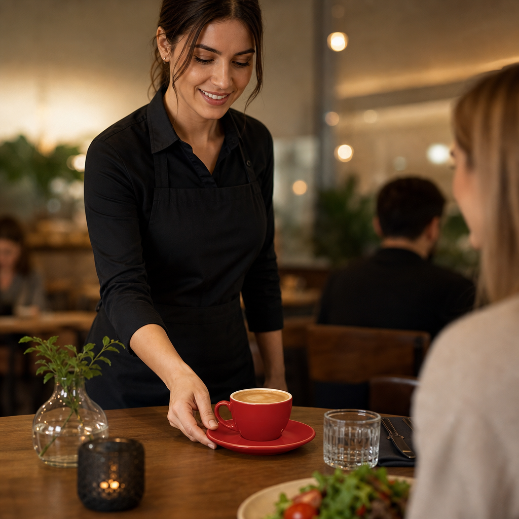Saucers Red Stoneware for Beverage Service (Pack of 12)