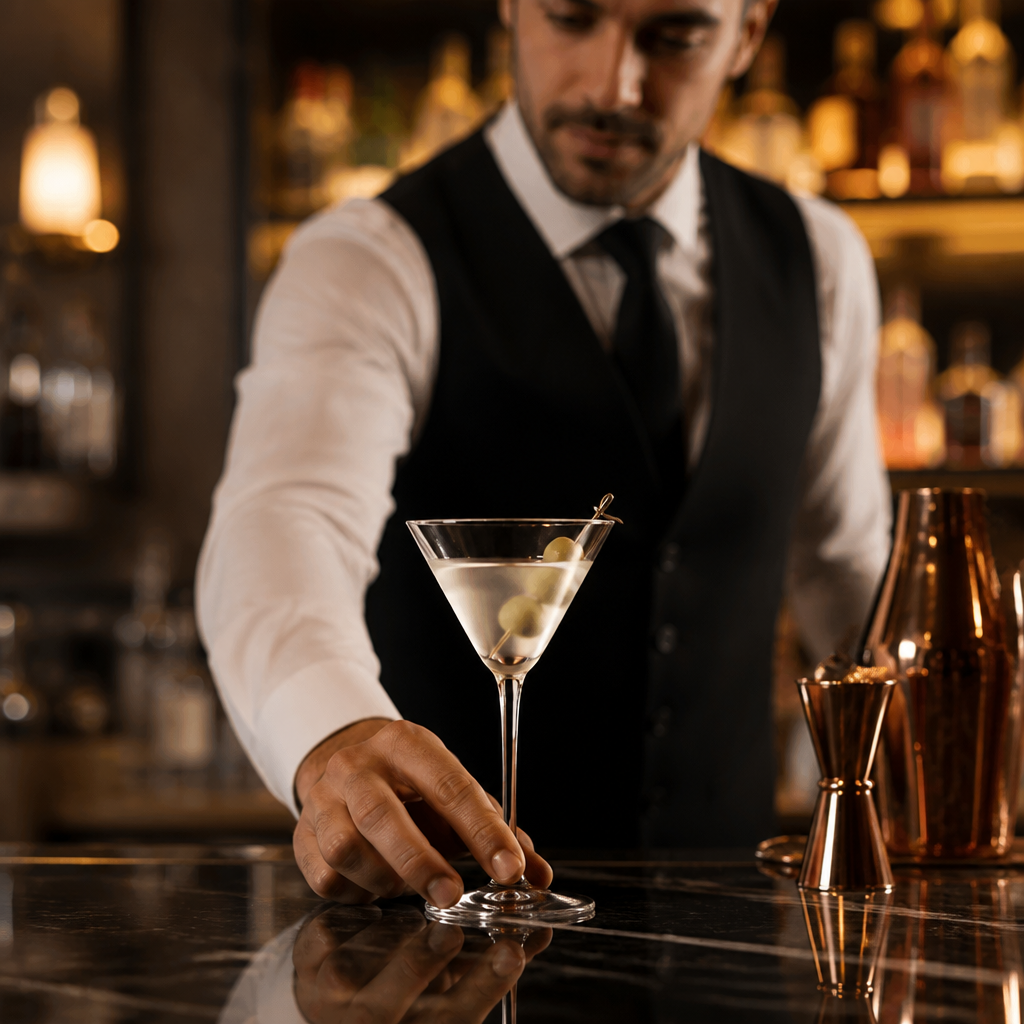 Crystal Glass Martini Glasses 190ml for Cocktail Service (Pack of 6)