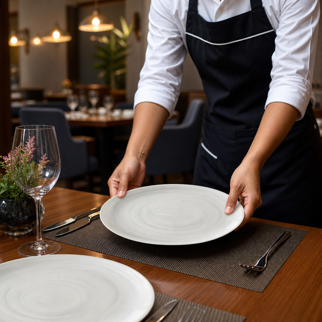 Coupe Plates 285mm Vitrified Ceramic for Restaurants (Pack of 12)