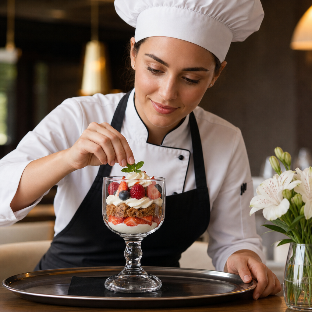 Clear Glass Chalice Dessert Glass 930ml for Serving Desserts (Pack of 12)