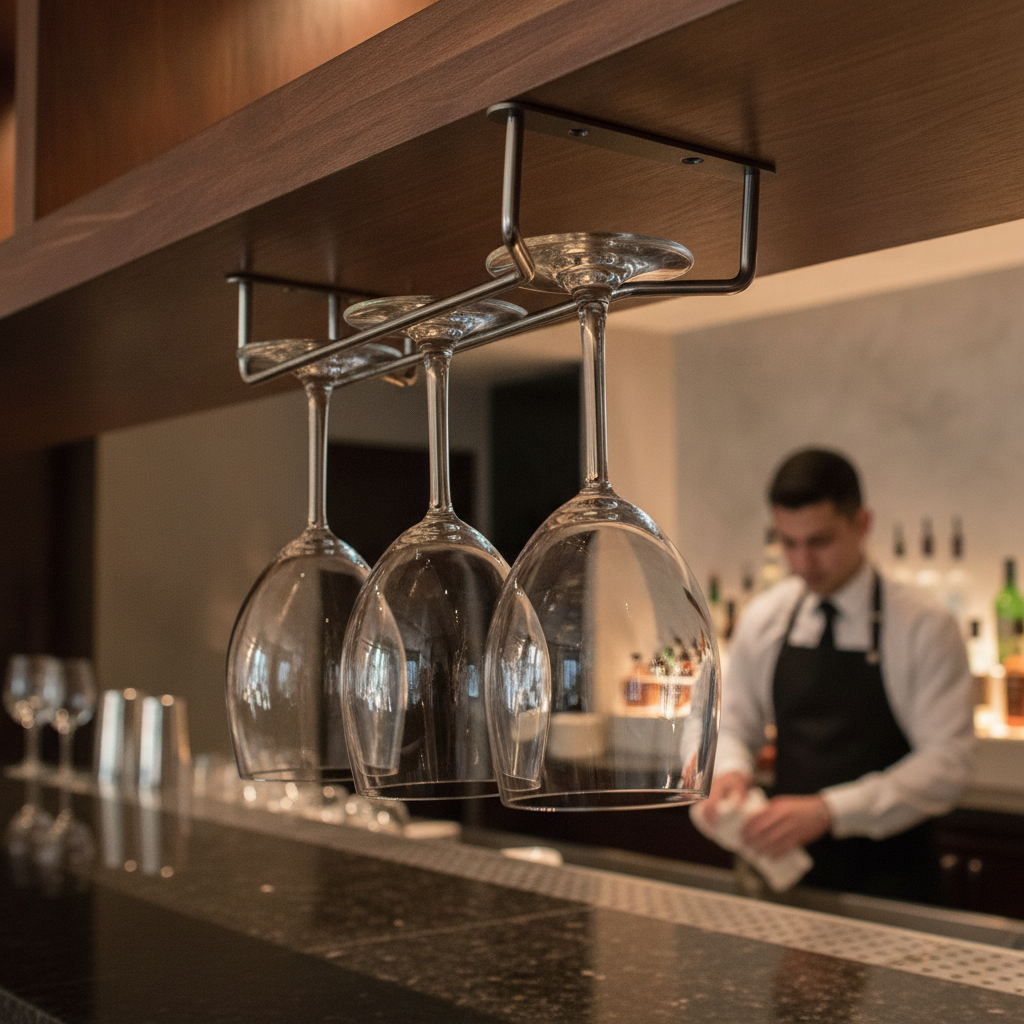 Stainless Steel Glass Hanger 254mm for Elegant Stemware Display