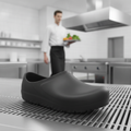 Polyurethane Black Profi Clogs for Healthcare & Catering