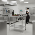 430 Stainless Steel Prep Table 900mm for Kitchen Use