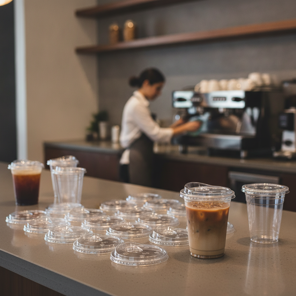 Clear rPET Strawless Lids for 12-20oz Cups for Beverage Service (Pack of 400)