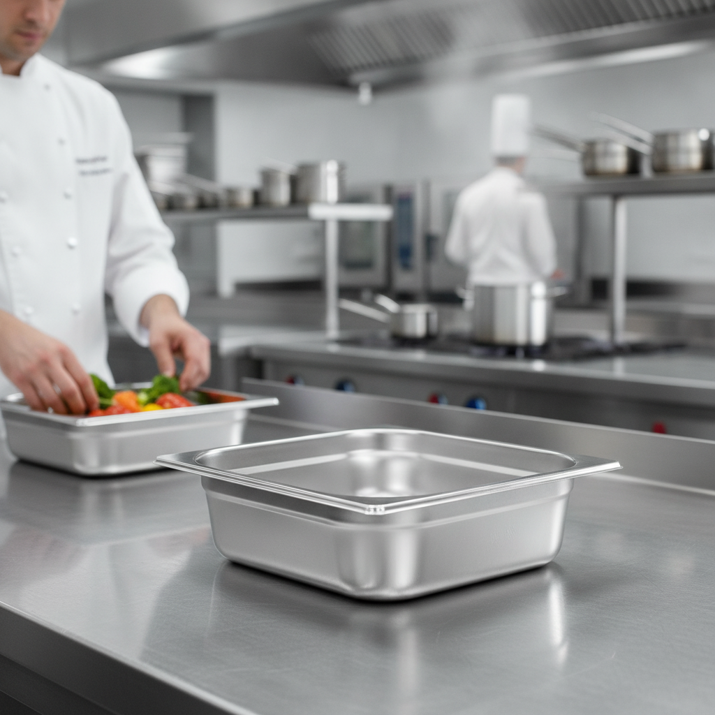 Stainless Steel 2/3 Gastronorm Tray 100mm for Efficient Service