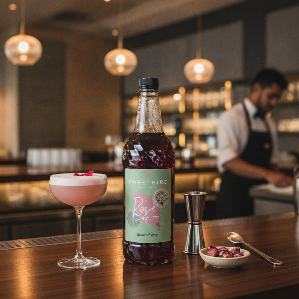 Botanical Rose Syrup 1L for Unique Beverage Creations