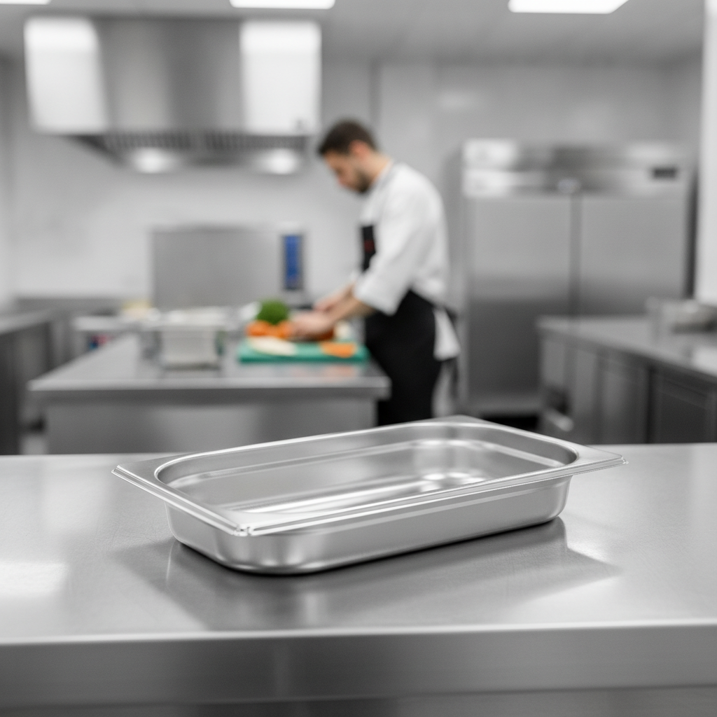 201 Stainless Steel 1/4 Gastronorm Tray 40mm for Commercial Use