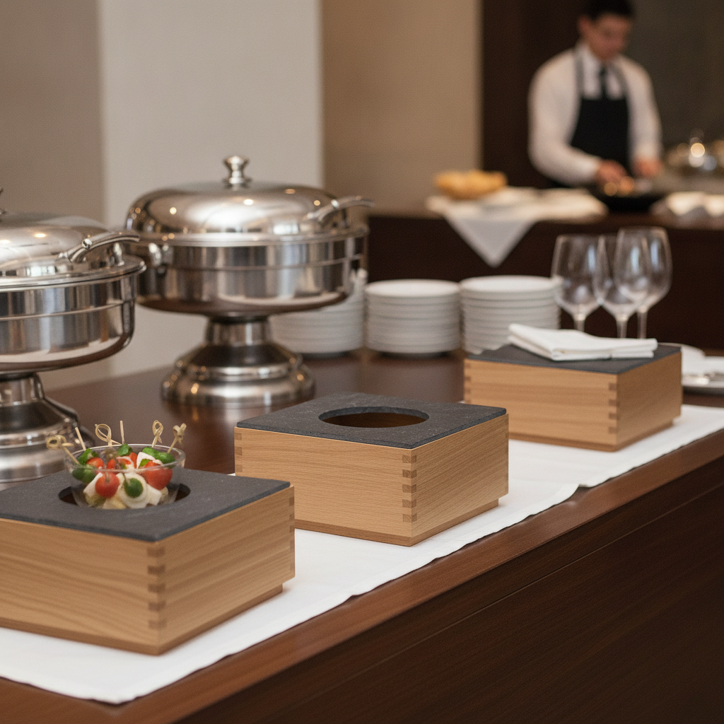 Natural Slate Tray GN 1/6 176x162mm for Buffet Displays