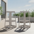 Polypropylene High Stools Light Grey 750x440mm for Indoor & Outdoor Use (Pack of 2)