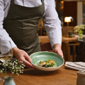 Stonecast Round Coupe Bowls in Samphire Green for Elegant Table Settings