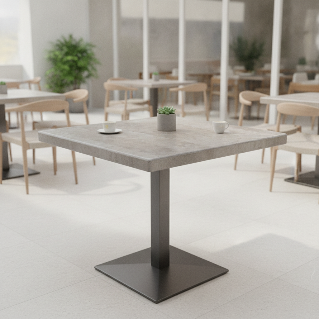 Concrete Square Table Top 600x600mm for Indoor & Outdoor Dining