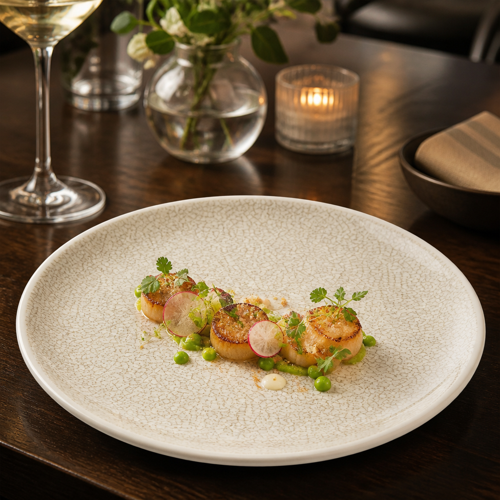 Coupe Plates Taupe Vitrified Ceramic for Stylish Food Presentation (Pack of 12)