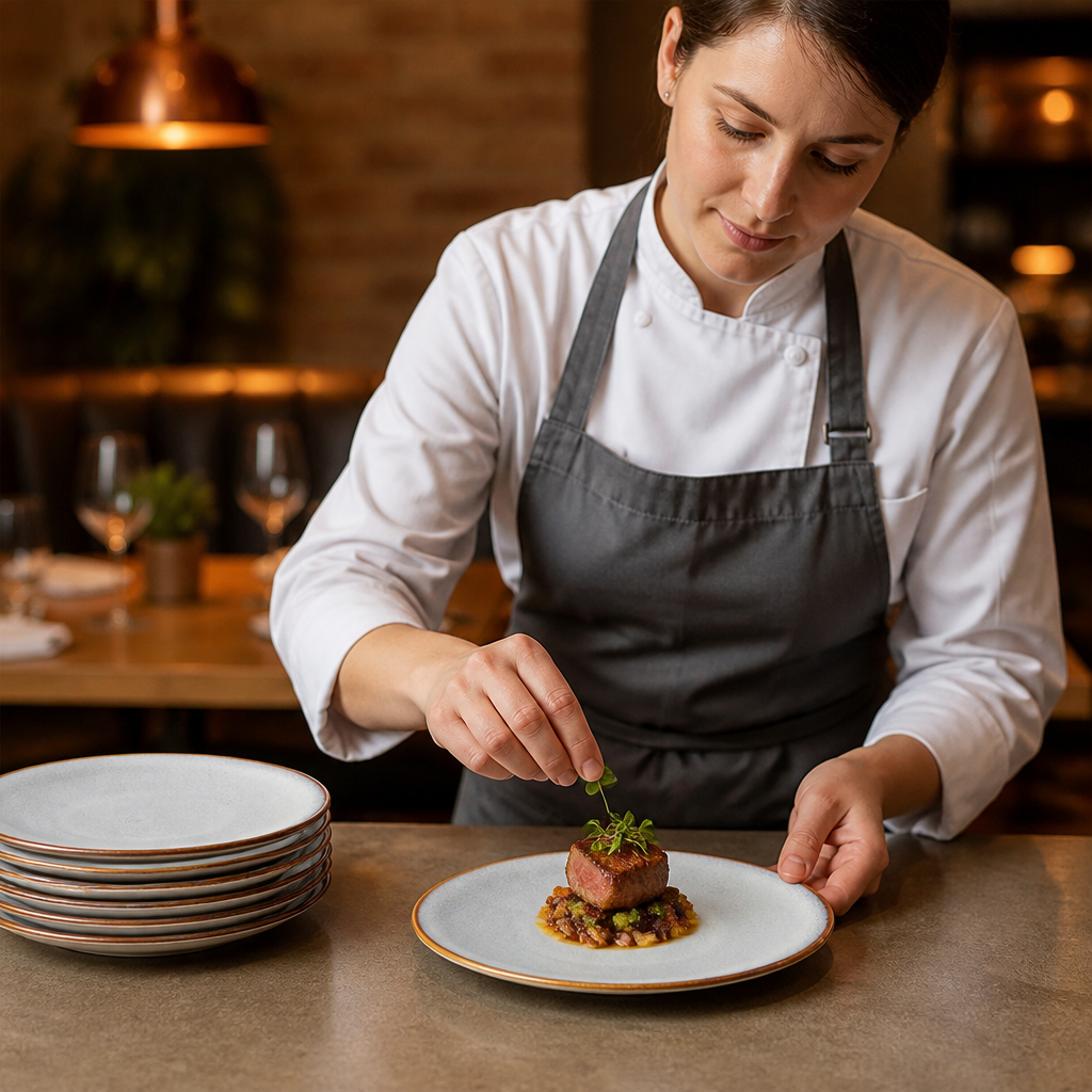 Pale Coupe Plates 180mm Grey Porcelain for Dining Experiences (Pack of 6)