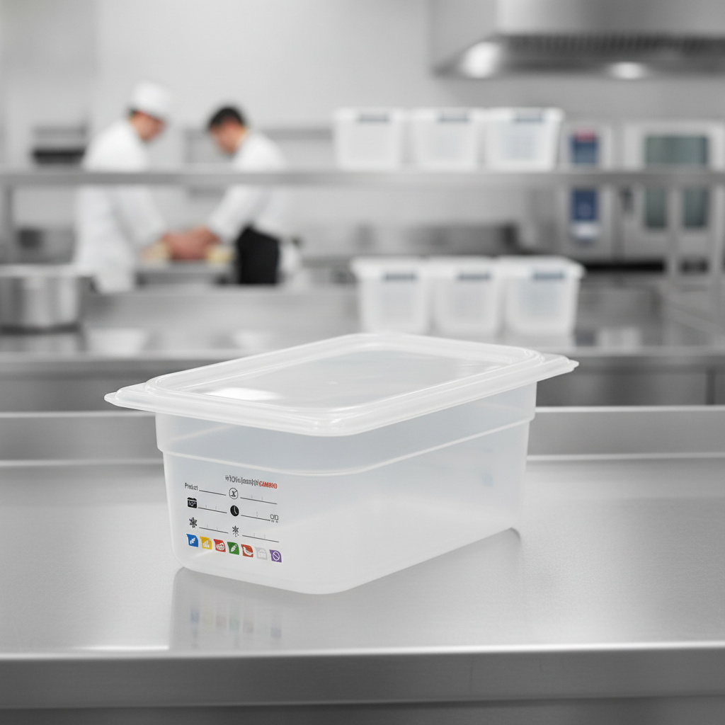 Polypropylene Food Storage Container 1/4 GN for Professional Kitchens