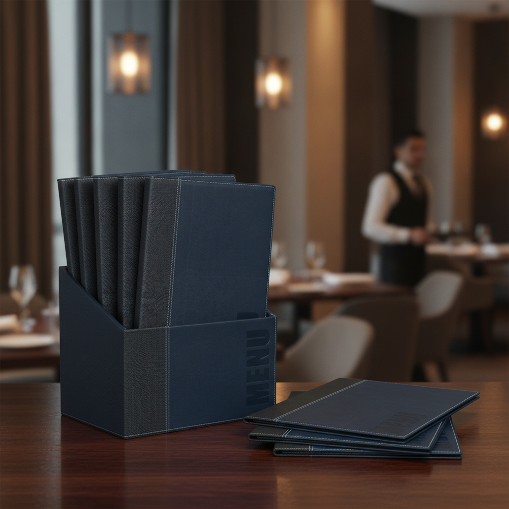 Synthetic Leather Blue Covers for Contemporary Presentation (Pack of 20)