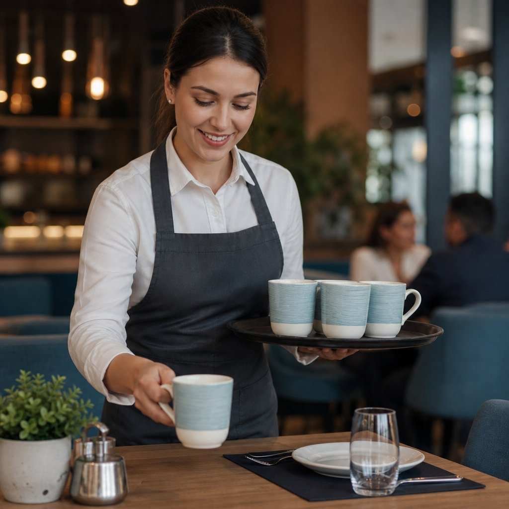 Empire Club Mugs Alumina 285ml Blue Vitrified Ceramic for Cafés & Restaurants (Pack of 36)