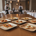 Compostable Palm Leaf Plates 200mm for Catering Events (Pack of 100)