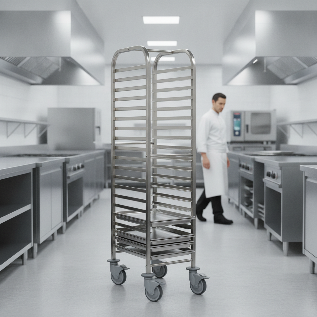 Stainless Steel Racking Trolley 20 Shelves for Commercial Use