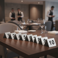 Stainless Steel Table Numbers for Restaurants & Pubs (Pack of 10)
