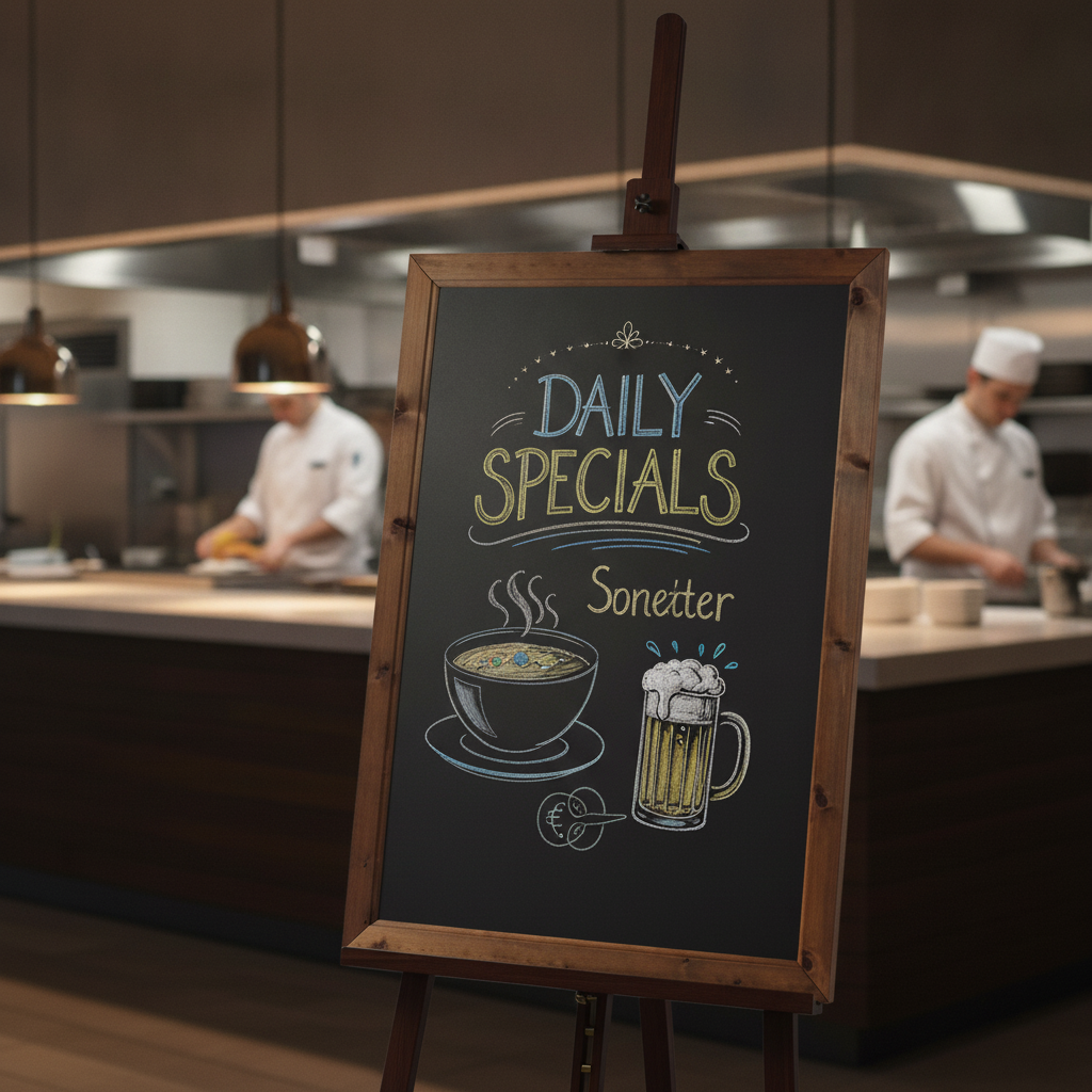 Wood Framed Blackboard 936x636mm for Restaurants & Pubs