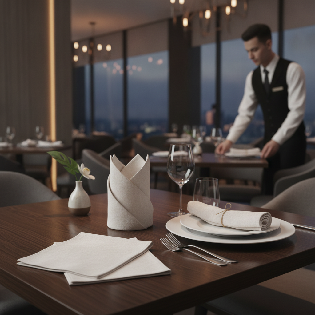 Linen Table Napkin 400x400mm for Elegant Table Settings (Pack of 12)