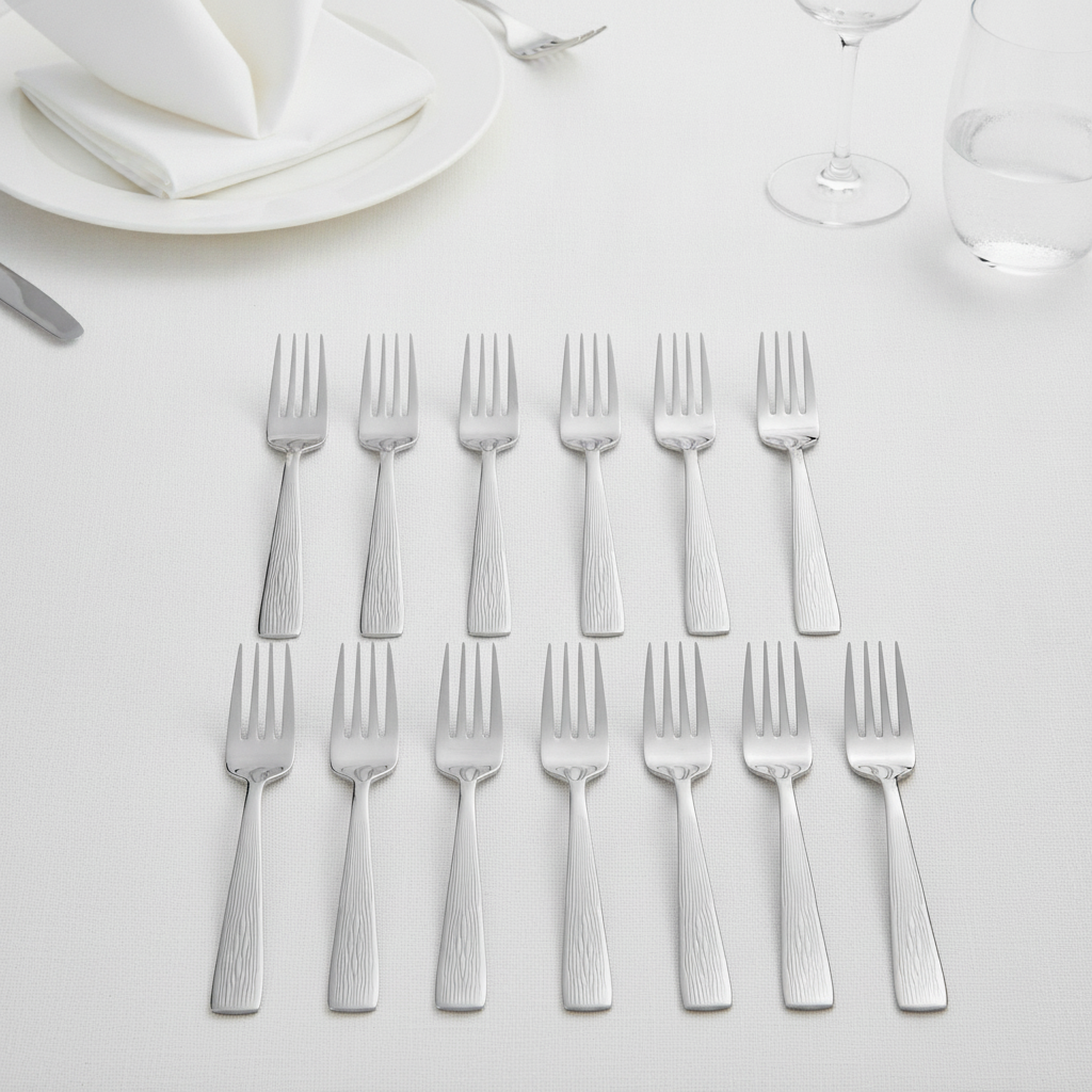 18/10 Stainless Steel Table Forks for Elegant Dining (Pack of 12)