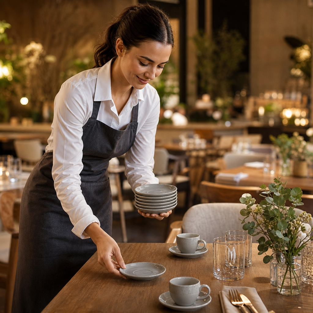 Saucers 120mm Vitrified Stoneware for Unique Table Settings (Pack of 24)