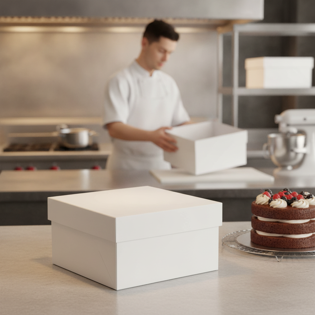 Cardboard Cake Box 10in for Safe Cake Transport