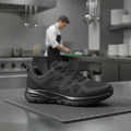 Mesh Slip Resistant Arch Fit Trainers Black for Work (Pack of 1)