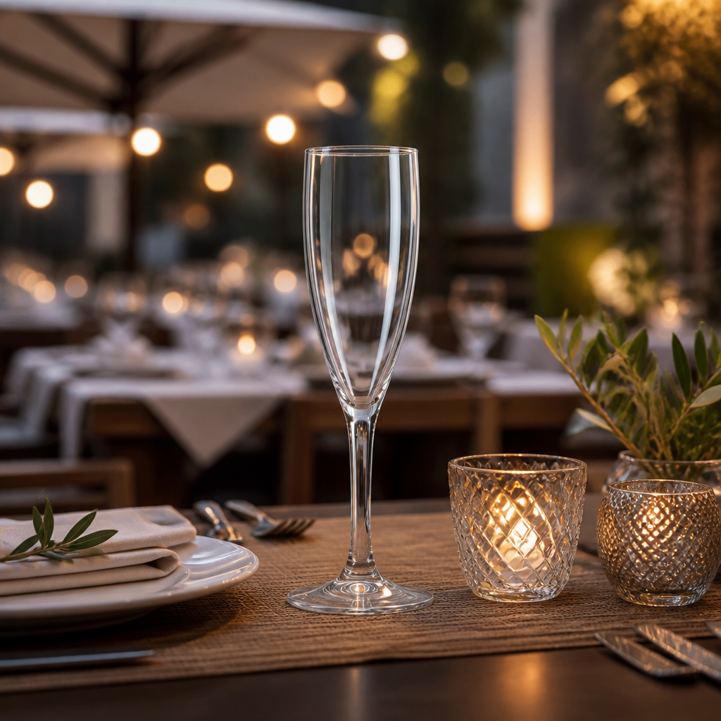 Polycarbonate Diamond Flutes 140ml for Outdoor Events (Pack of 12)