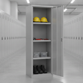 Powder Coated Steel Storage Locker with 3 Shelves for Equipment Storage