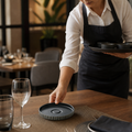 Black & Saucers 150mm White Stoneware for Modern Dining (Pack of 6)