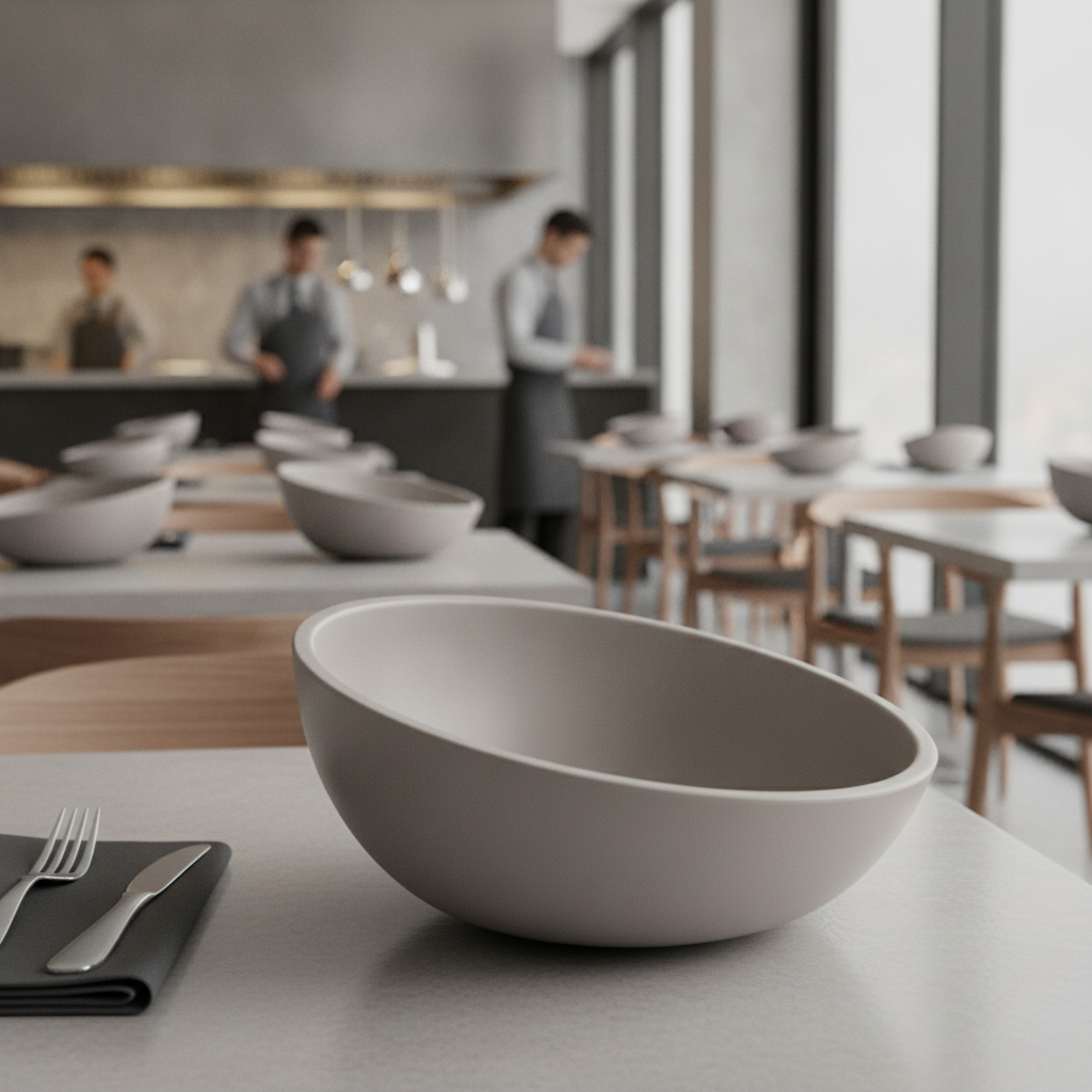 Melamine Sloping Bowl 1.5L for Modern Table Settings