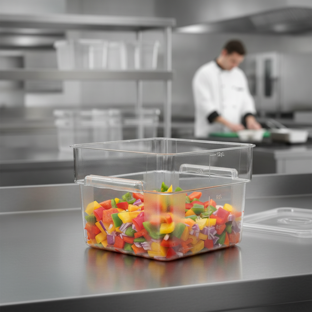 ABS Square Storage Container 10L for Professional Kitchens