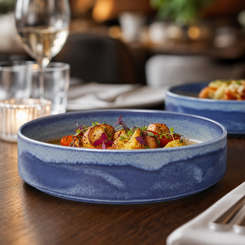 Round Stacking Trays 202mm Vitrified Ceramic for Versatile Dining (Pack of 12)