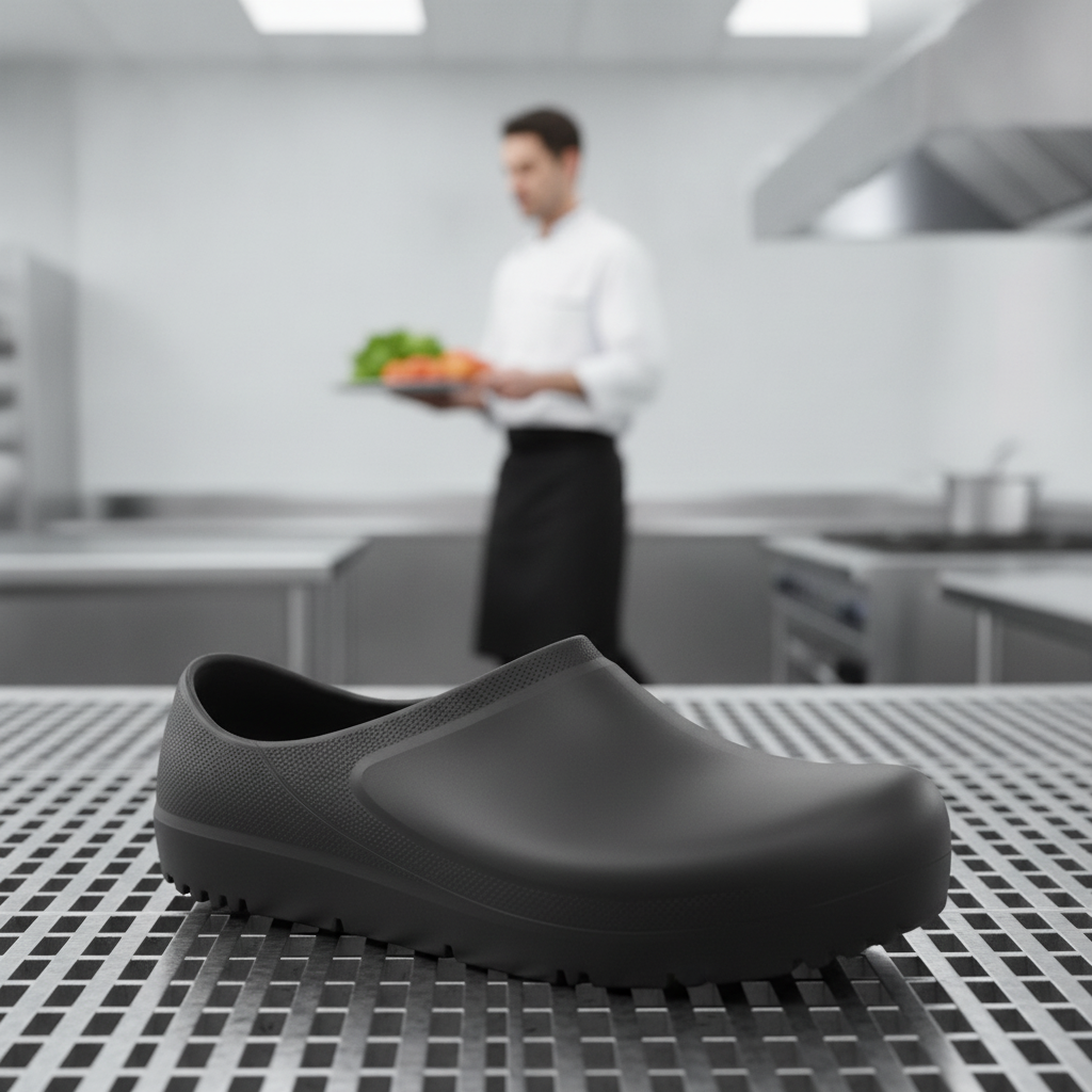 Polyurethane Black Profi Clogs for Healthcare & Catering